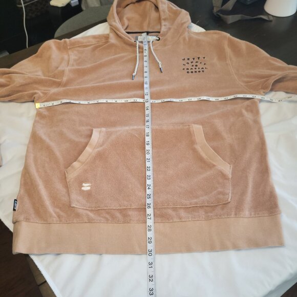 JETTY Holgate Hoodie Taupe Mens XL - Picture 6 of 10